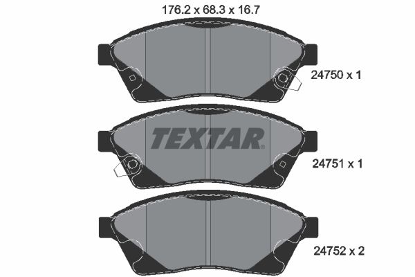 TEXTAR 2475001 | Fren Balatası Cadillac