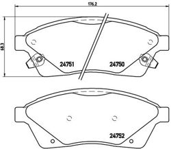BREMBO P09010 | Fren Balatası Cadillac Low-Met
