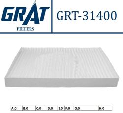 GRAT 31400 | Kabin Filtresi (Chrysler: 300C 2.7 3.0Crd 3.5 5.7 2004-2012)