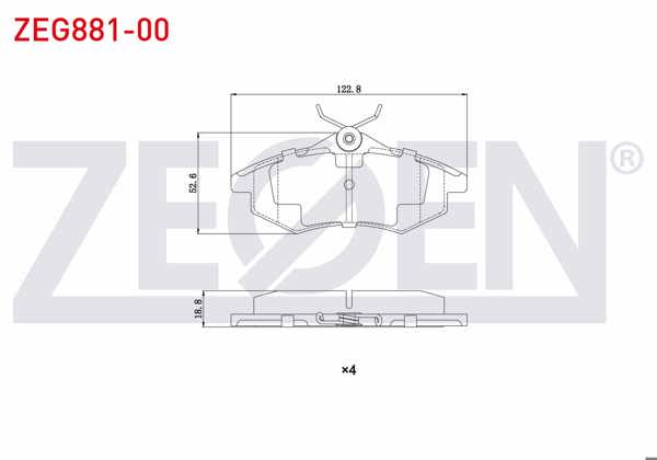 ZEGEN ZEG881-00 | Fren Balata Ön Citroen C3 (Fc) 1.4 VTI 2002-2009 / C3 (Fc) 1.4 HDI 2002-2009 / C2 (Jm) 1.4 2003-2009 / C2 (Jm) 1.4 HDI 2003-2009
