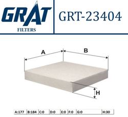 GRAT 23404 | Kabın Filtre-(Honda: Jazz 02 > 08 / City 06 > 08)
