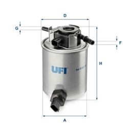 UFI 24.020.01 | Mazot Filtresi 10-Infiniti **Oe**