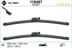 VALEO 119487 | Silecek BMW X3 G01 F97 X4 G02 F98 Jaguar E-Pace 26 + 20650mm + 500mm