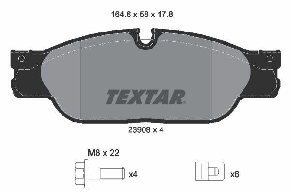 TEXTAR 2390801 | Fren Balatası Jaguar