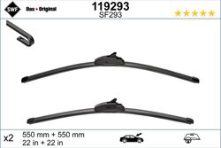 VALEO 119293 | Silecek Süpürgesi Muz Tip (X2) 550 / 550 Spoılerlı Land Rover Discovery III IV Range Rover Sport Kangoo 08 -