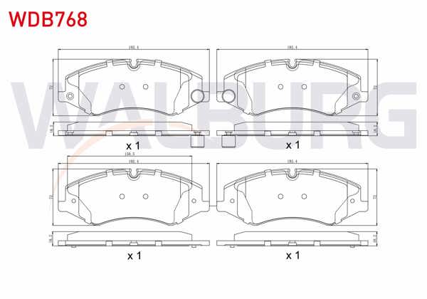 WALBURG WDB768 | Fren Balata Ön Land Rover Discovery IV (La) 3.0 TD 4X4 2010 -