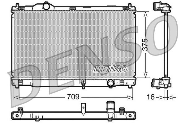DENSO DRM51001 | Su Radyatörü Lexus Is II-E2-250 375×709X16 05-13