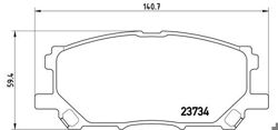 BREMBO P83067 | Ön Fren Balatası (Lexus Rx 300 03 -) Low-Met