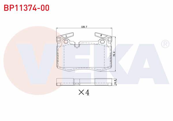 VEKA BP11374-00 | Fren Balata Ön Mini (R56) Cooper 1.6 D 2006-2013
