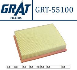 GRAT 55100 | Hava Filtresi-(Ssangyong: Actyon 2.0Xdı 05 > / Actyon Sports 2.0Xdı 07 > 12 / Kyron 2.0Xdı 05 >)