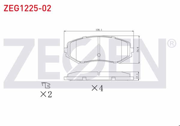 ZEGEN ZEG1225-02 | Fren Balata Ön Suzuki Grand Vitara II (Jt) 1.6 Vvt-I 2005-/ Grand Vitara II (Jt) 1.9 Ddıs 2005 -